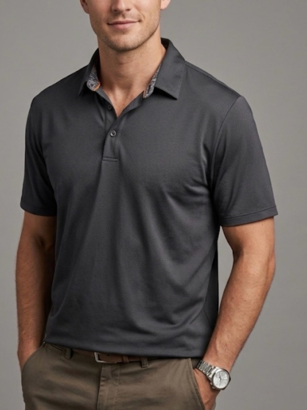 Modern Ambition Gray Polo Shirt Men’s XXL